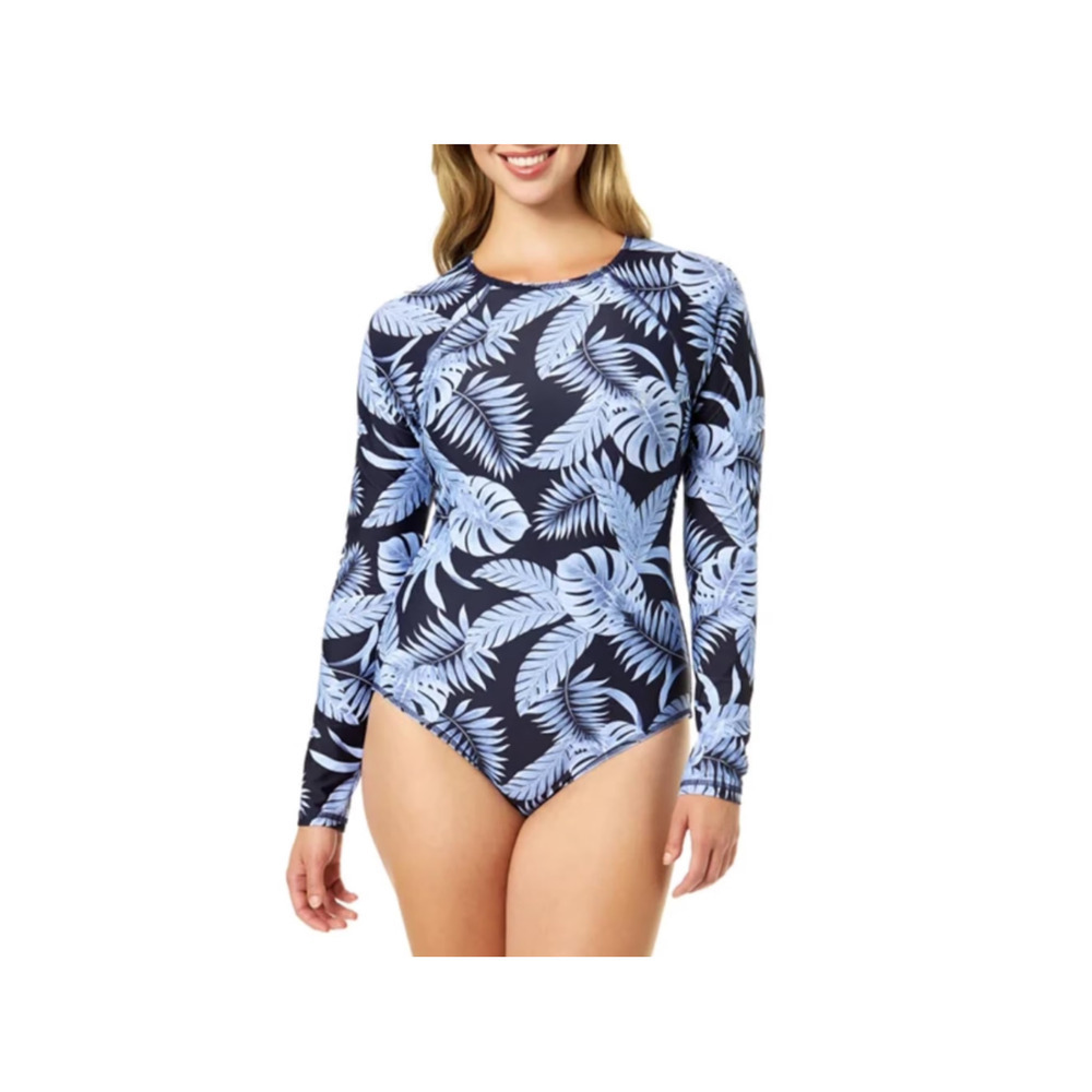 Hurley Women's UPF 50+ Stretch Long Sleeve One Piece Swimsuit Size XS - Picture 2 of 5